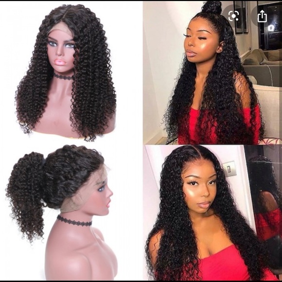 ?%HUMANHAIR KINKY CURLY FRONTAL LACE WIG(16”-24”) main image 8